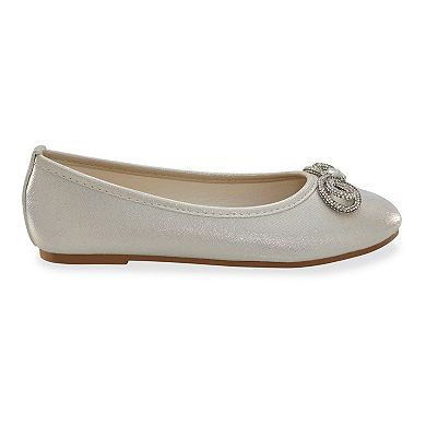BCBG Girls Tiara Little Kids Girls' Ivory Ballet Flat