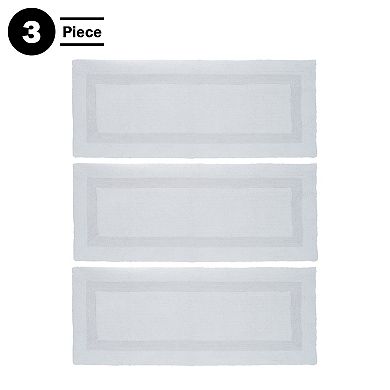 Lavish Home 3-Piece Cotton Bath Rug Set