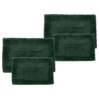 Lavish Home 4 pc Cotton Bathroom Rug Set