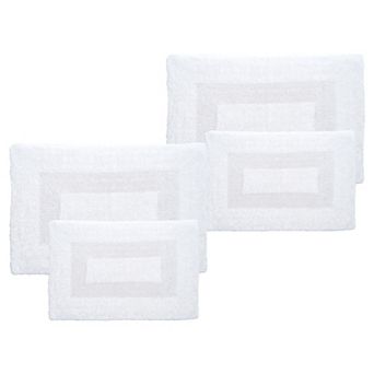 Lavish Home 4 pc Cotton Bathroom Rug Set