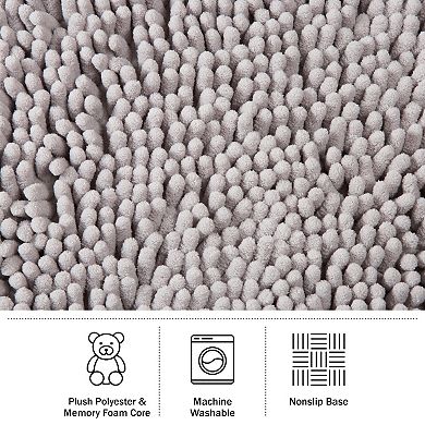 Lavish Home 3-Piece Chenille Bathroom Rugs