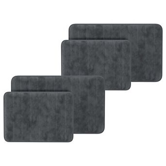 Lavish Home 4 pc Memory Foam Bath Rug Set