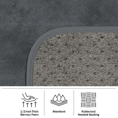 Lavish Home 4-pc. Memory Foam Bath Rug Set