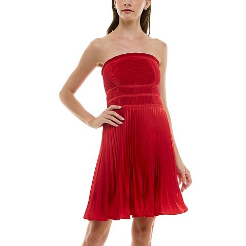 Женские платья Taylor Women's Taylor Strapless Sunburst Pleated Dress
