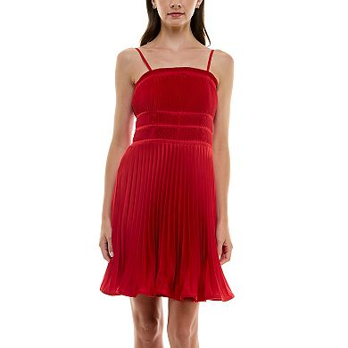 Women's Taylor Strapless Sunburst Pleated Dress