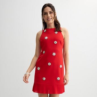 Women's Taylor Embellished Mini Dress with Ruffle Hem