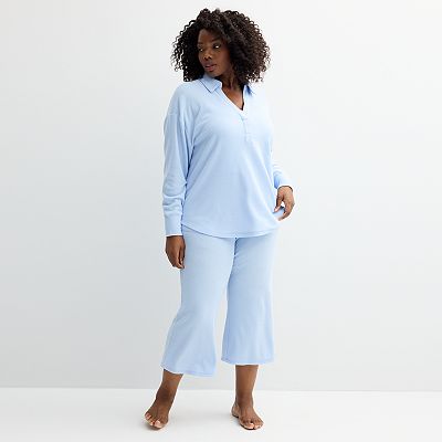 Plus Size Sonoma Goods For Life Y Neck Pajama Top