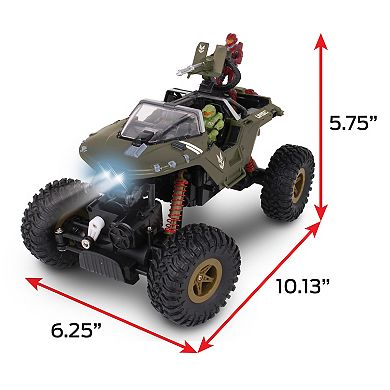 NKOK HALO Infinite RC: UNSC Warthog "Rock Hog" Rock Climber Radio Control Vehicle