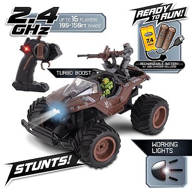 NKOK HALO Infinite RC: UNSC Warthog "Mud Hog" Stunt Performing Radio Control Vehicle