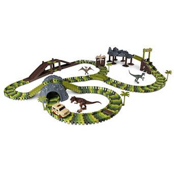 NKOK WowWorld: Deluxe Dino Safari Track 311 pc Toy Playset