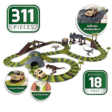 NKOK WowWorld: Deluxe Dino Safari Track 311-Piece Toy Playset