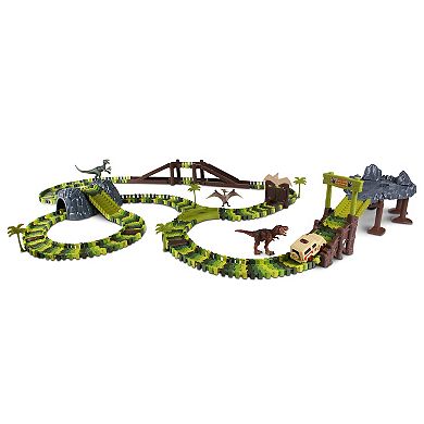 NKOK WowWorld: Deluxe Dino Safari Track 311-Piece Toy Playset