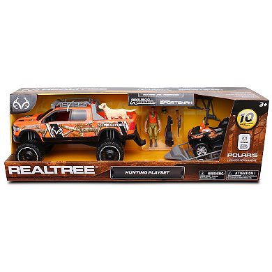 NKOK RealTree 10-Piece RAM Truck, Polaris ATV & Trailer Hunting Playset