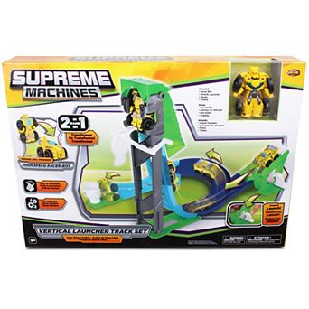 NKOK Supreme Machines: Sponge Bob Square Pants Vertical Launcher Track Racer-Bot 13 pc Set