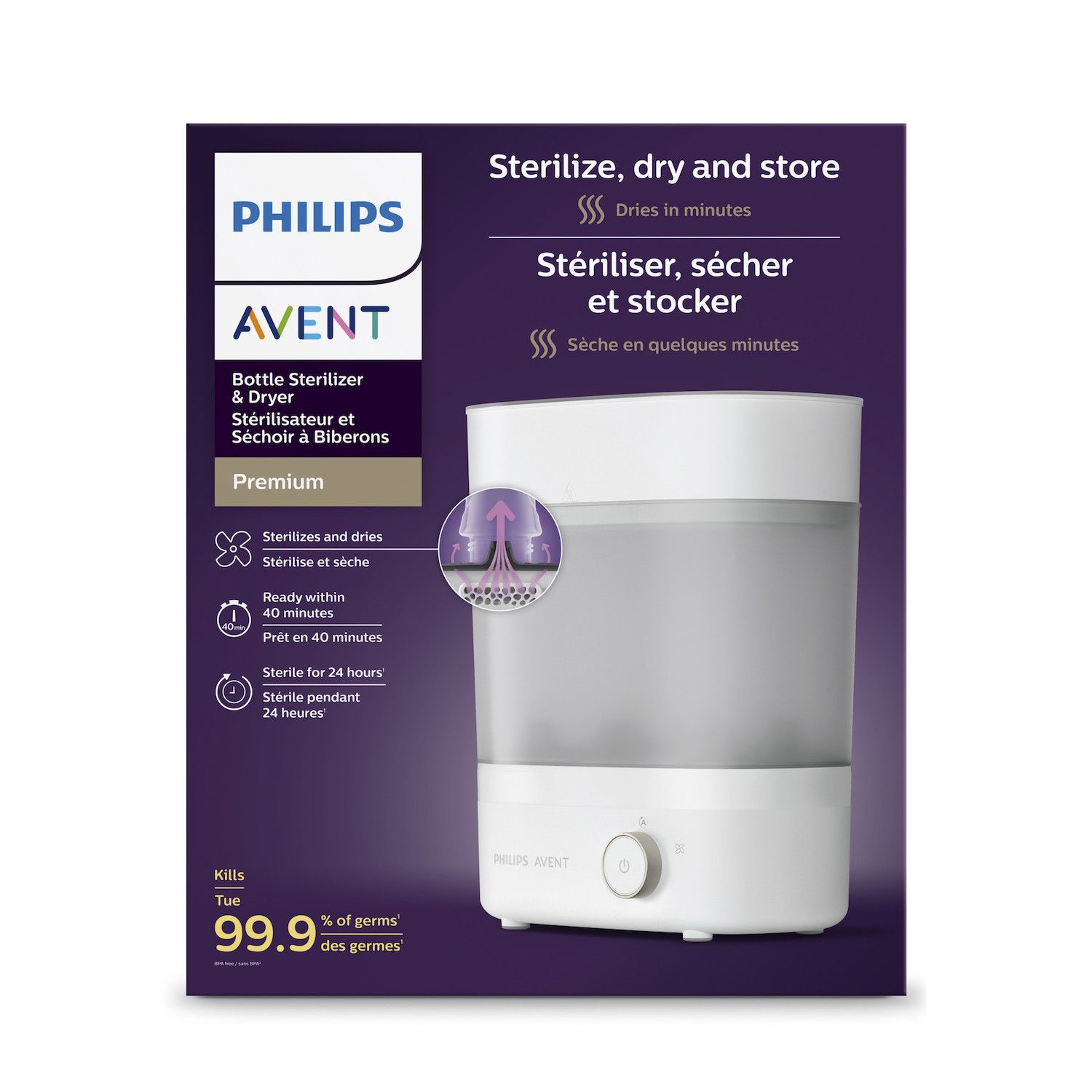 Philips Avent Premium Baby Bottle Sterilizer with Dryer