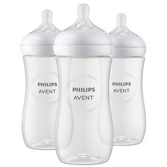 Philips Avent 11 oz. Natural Anti-Colic Infant Baby Bottle With Natural Response Nipple 3-Pack