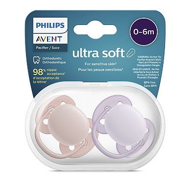 Philips Avent Newborn Ultra Soft Pacifier 4-Pack with Sterilizer Carry Case