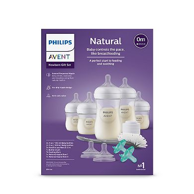 Philips Avent Natural Baby Bottle with Natural Response Nipple Newborn Baby Gift Set
