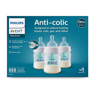 Philips Avent 4-oz. Anti-Colic Newborn Baby Bottle With AirFree Vent 3-Pack