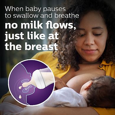 Philips Avent 4-oz. Natural Newborn Baby Bottle With Natural Response Nipple 3-Pack