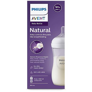 Philips Avent 9-oz. Natural Newborn Baby Bottle With Natural Response Nipple 3-Pack
