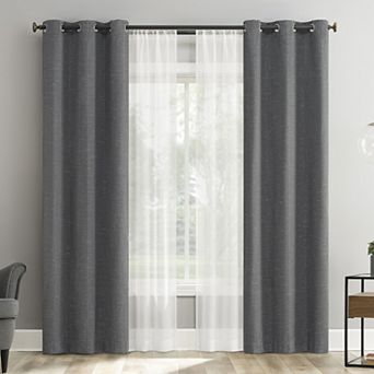 The Big One® Denelle Sheer & Textured Blackout 4-Pack Window Curtain Set