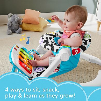 Fisher-Price Kick & Play Deluxe Sit-Me-Up Seat Portable Baby Chair with Piano Learning Toy