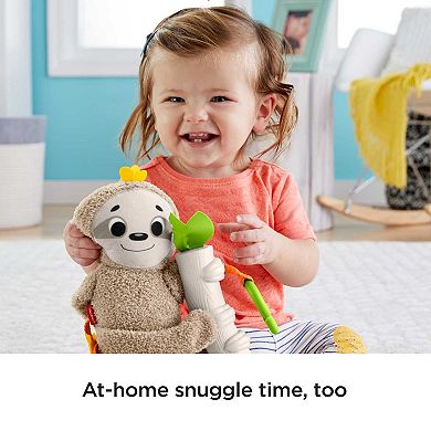 Fisher-Price Slow Much Fun Stroller Sloth Baby Toy with Sensory Details