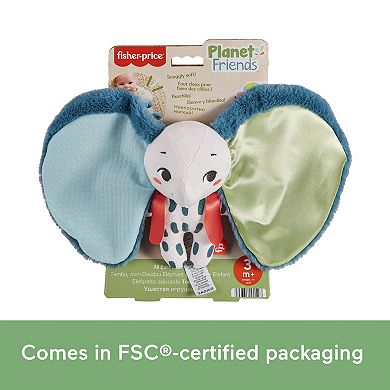 Fisher-Price Planet Friends All Ears Lovey Baby Sensory Plush Elephant Toy