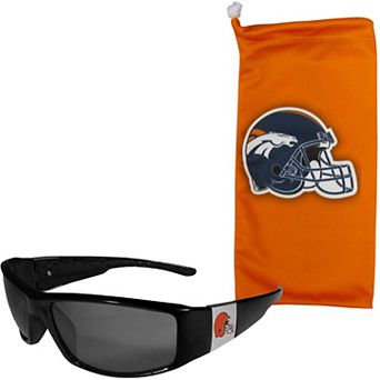NFL Denver Broncos Chrome Wrap Sunglasses & Microfiber Bag