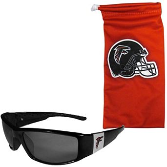 NFL Atlanta Falcons Chrome Wrap Sunglasses & Microfiber Bag