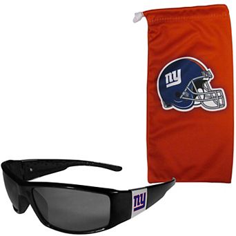 NFL New York Giants Chrome Wrap Sunglasses & Microfiber Bag