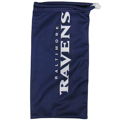 NFL Baltimore Ravens Chrome Wrap Sunglasses & Microfiber Bag