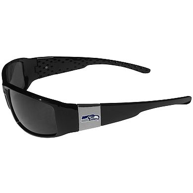 NFL Seattle Seahawks Chrome Wrap Sunglasses & Microfiber Bag