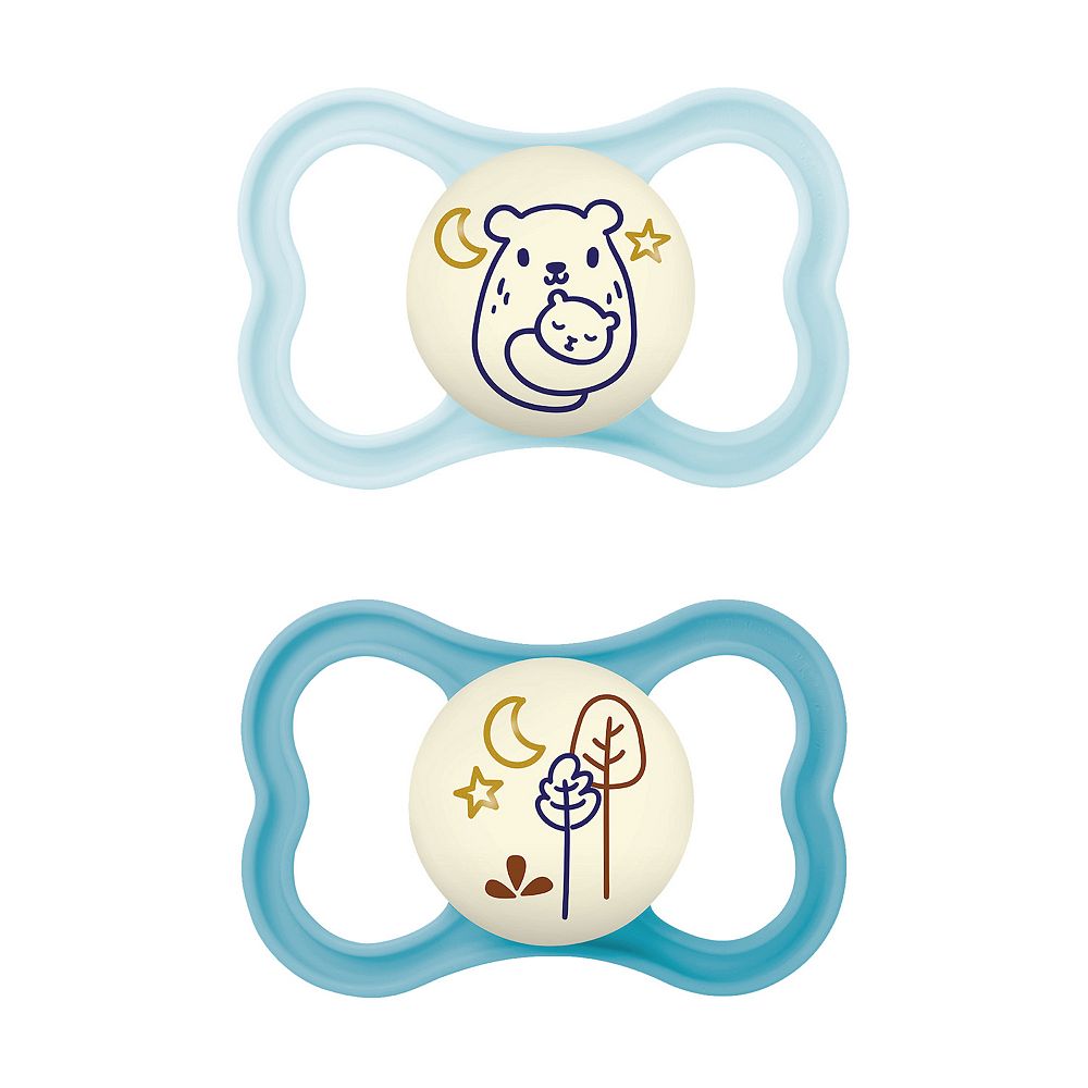 MAM Air Night Sensitive Skin Pacifier and Sterilizing Case, 6-16 Months ...