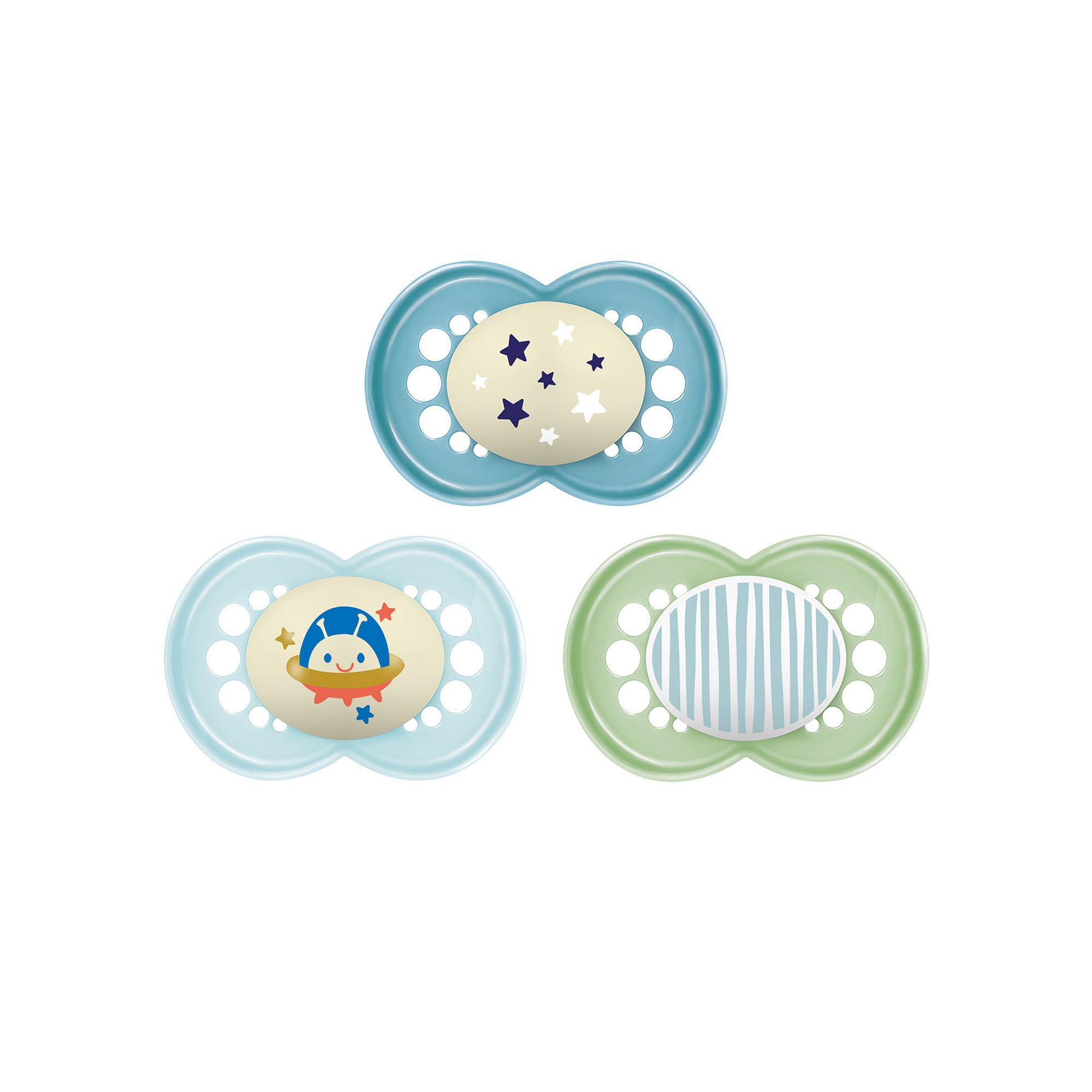 MAM Original Night & Day Baby Pacifier, 16+ Months 3-Pack, Boy