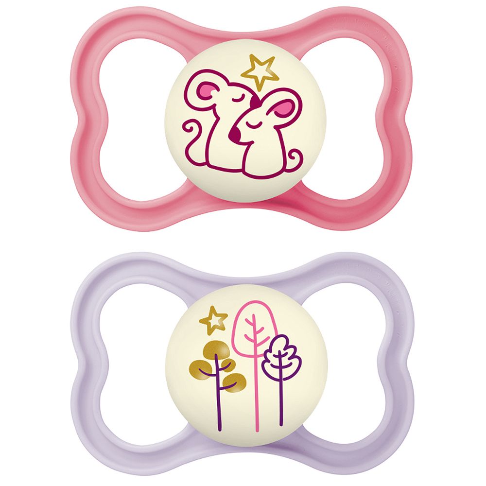 MAM Air Night Glow In The Dark Pacifier 2 Pack
