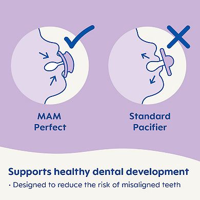 MAM Perfect Night Baby Pacifier 0-6 Months 2-Pack
