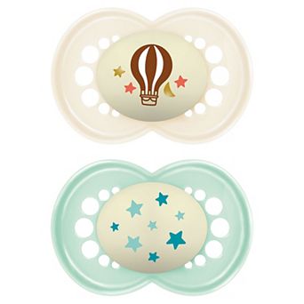 MAM Night Stars Pacifier with Sterilizing Box 2 Pack