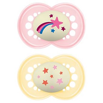 MAM Night Stars Pacifier with Sterilizing Box 2 Pack