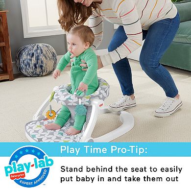 Fisher-Price Sit-Me-Up Floor Seat Portable Baby Chair with 2 Toys, Starlight Bursts