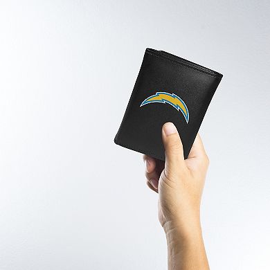 NFL Los Angeles Chargers Tri-Fold Wallet & Steel Key Chain Set