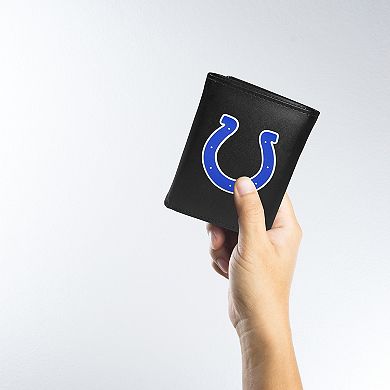 NFL Indianapolis Colts Tri-Fold Wallet & Steel Key Chain Set