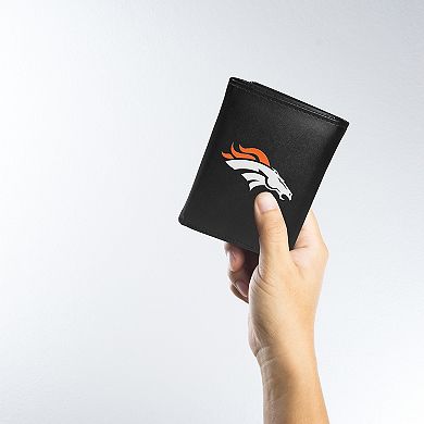 NFL Denver Broncos Tri-Fold Wallet & Steel Key Chain Set