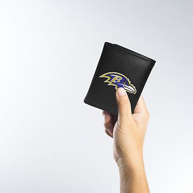 NFL Baltimore Ravens Tri-Fold Wallet & Steel Key Chain Set