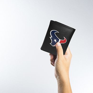 NFL Houston Texans Tri-Fold Wallet & Steel Key Chain Set