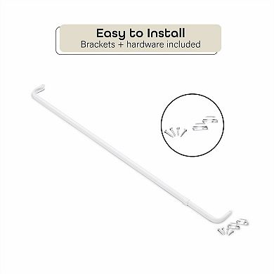 Achim Fantasia Curtain Rod, Bracket & Hooks Set