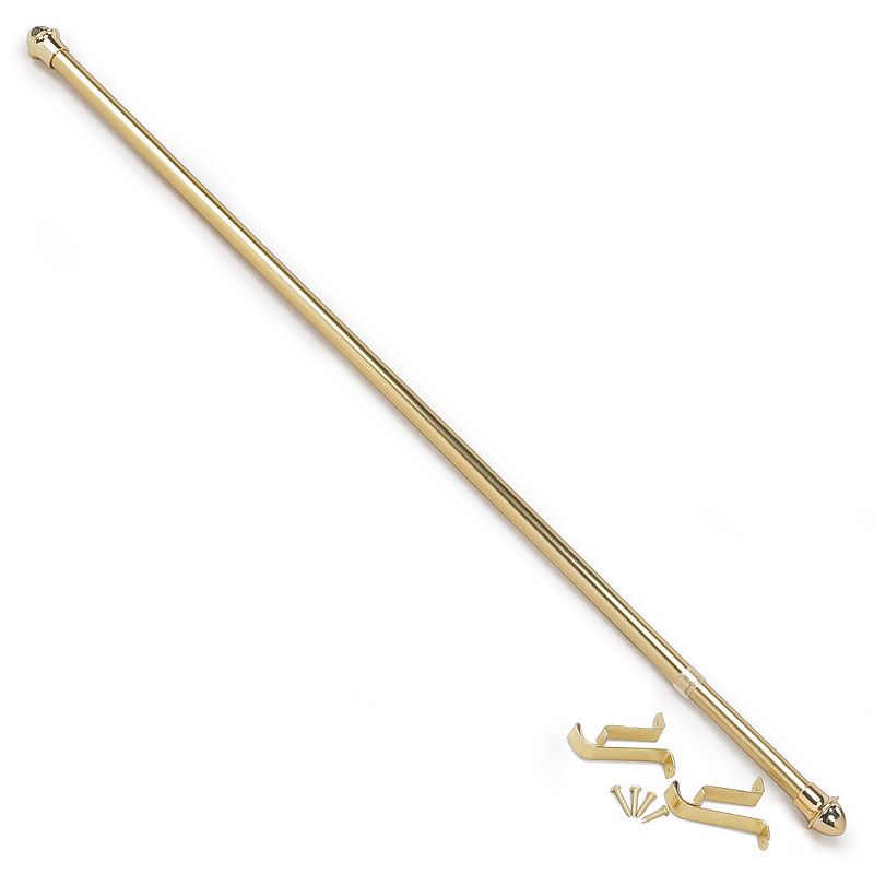 Achim Fantasia 7/16 Cafe Rod 3/4 Projection 48 -86 Brass