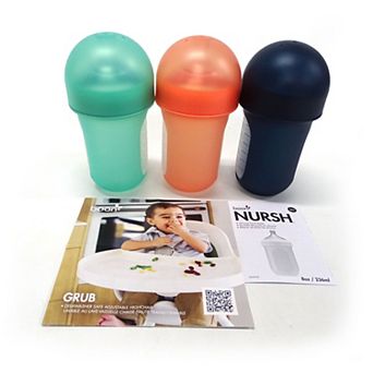 Boon Nursh 8oz Silicon Bottles 3-Pack