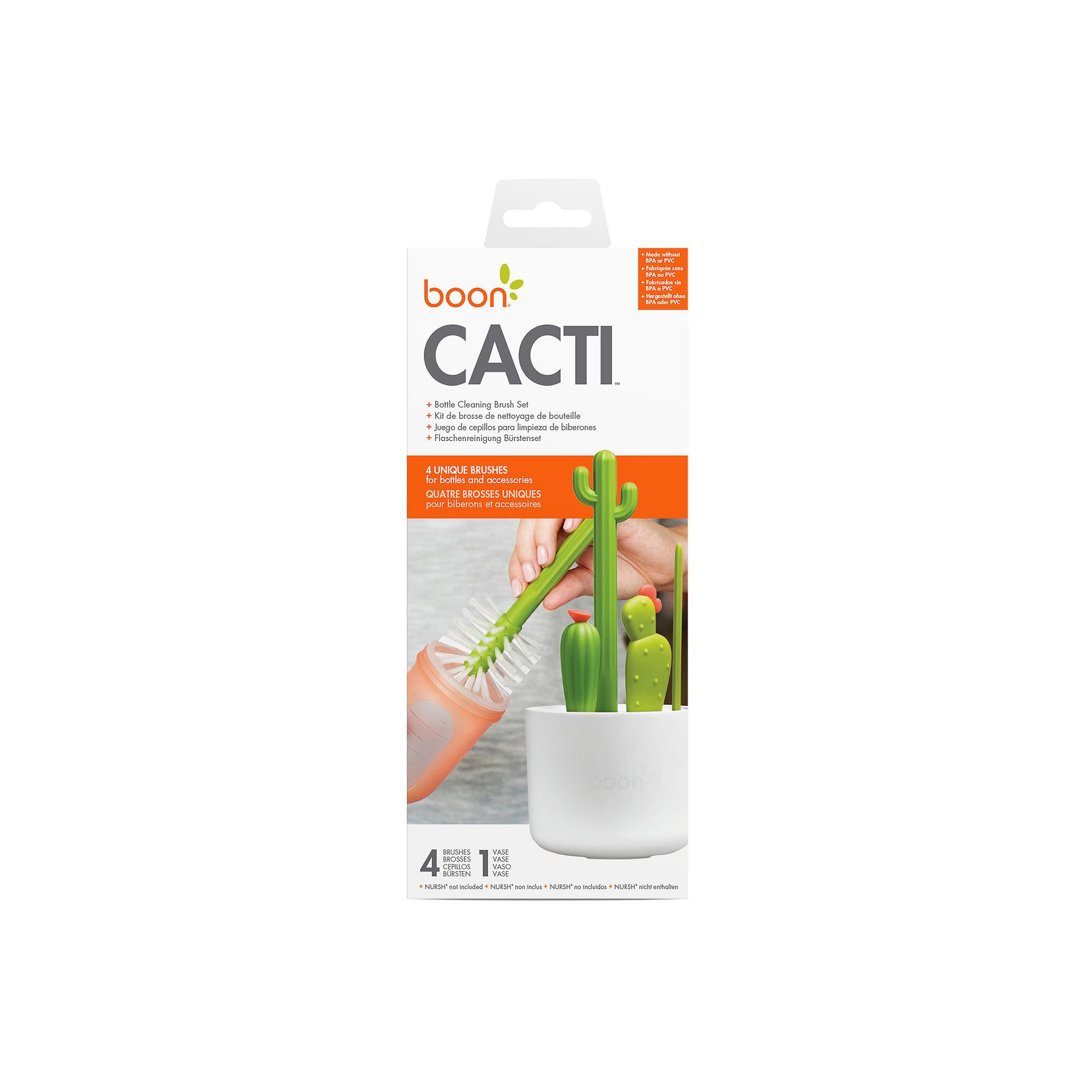 Boon Cacti Bottle Cleaning Brush Set, None